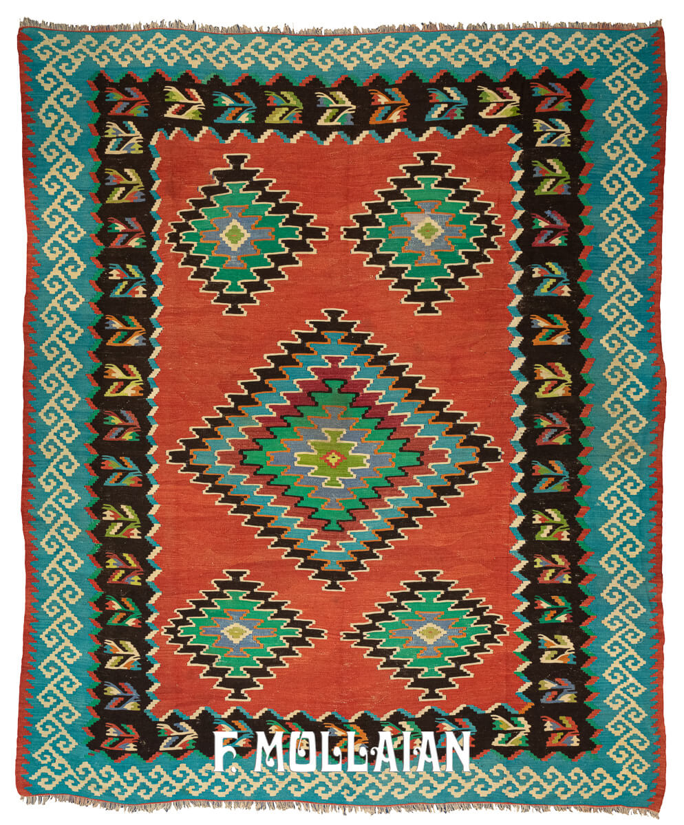 Kilim Rug Shirwan Dark Brown n°:7283